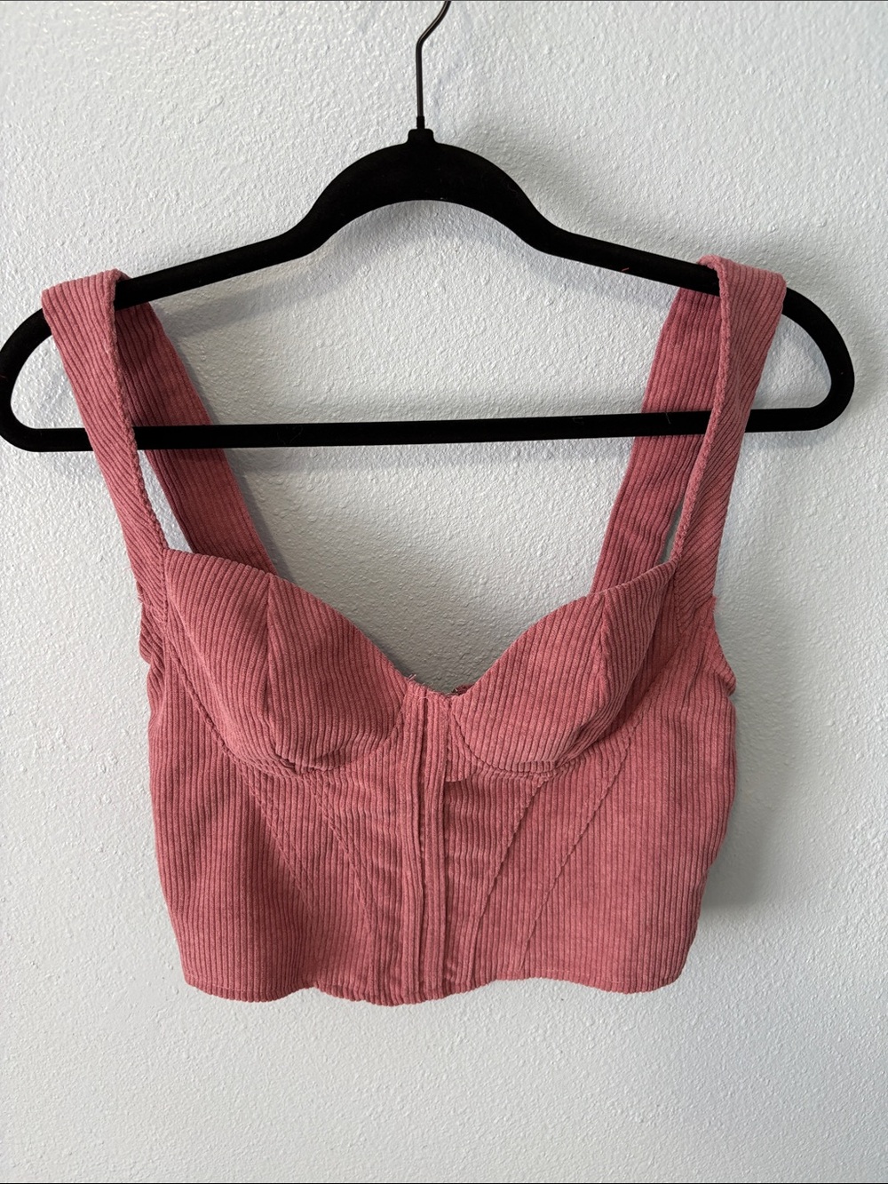 SHEIN MOD solid zip back bandana hem bustier top